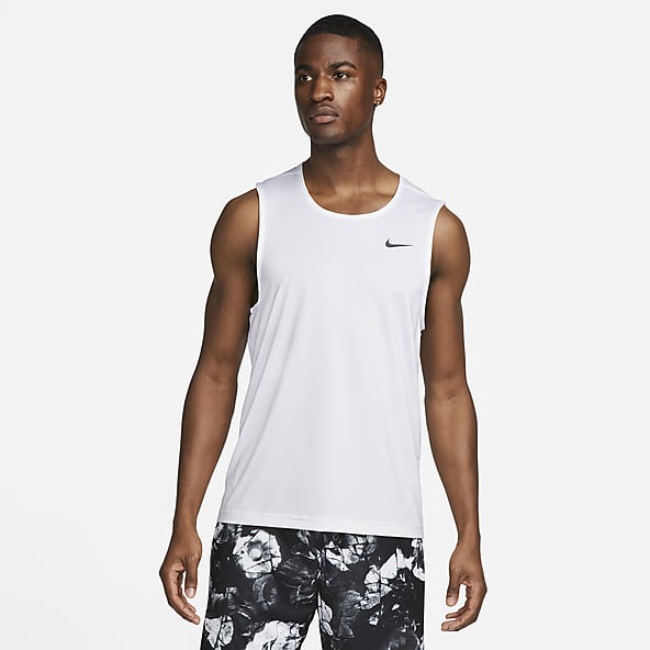 Mens White Tank Tops Sleeveless Shirts. Nike
